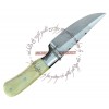 REBEL WOLF SURVIVAL HUNTING DAMASCUS KNIFE WHITE BUFFALO BONE HANDLE ZOMBIE SLAYER